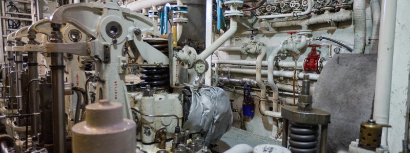 Fra maskinrommet i MS Lofoten