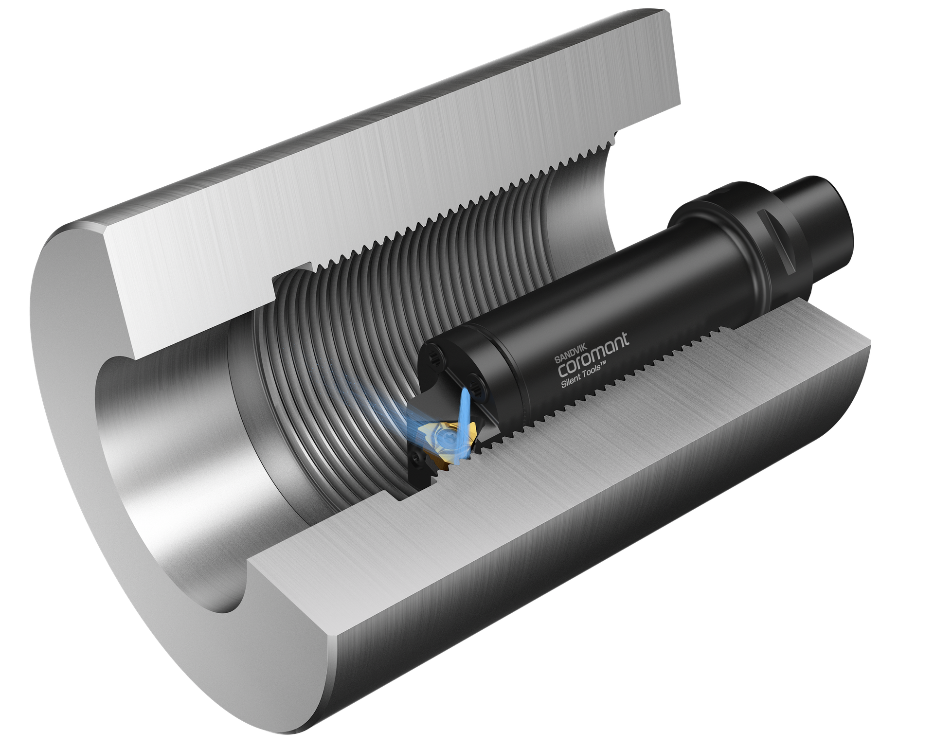 Silent tool threading